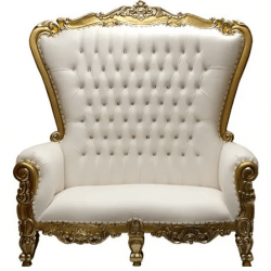 White/Gold Throne chair