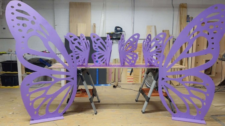 BUTTERFLY PROPS TABLE TOP 4FT