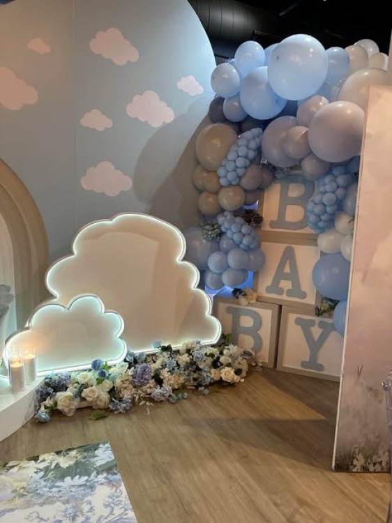 BABY  BLOCKS AND CLOUDS PROPS